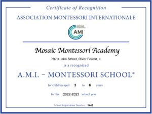 A.M.I Certificate of Recognition: 2022-2023